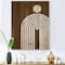 Designart - Terracotta Minimalist Boho Rainbow II - Modern Print on Natural Pine Wood
